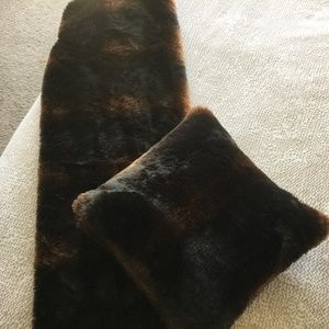 Decorative blanket and matching pillow